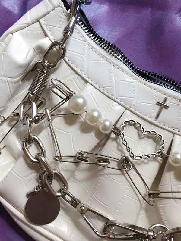 Y2K Metal Pendant Shoulder Bag-1