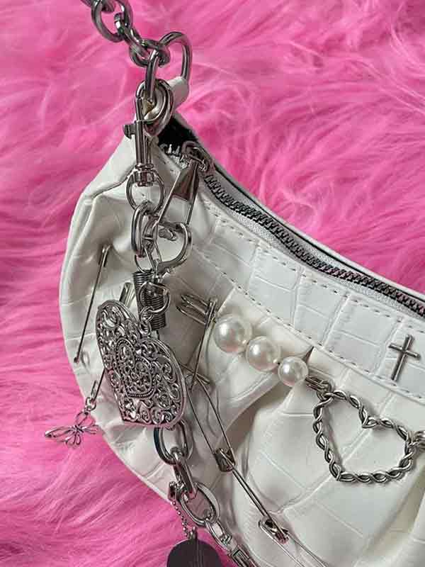 Y2K Metal Pendant Shoulder Bag-2