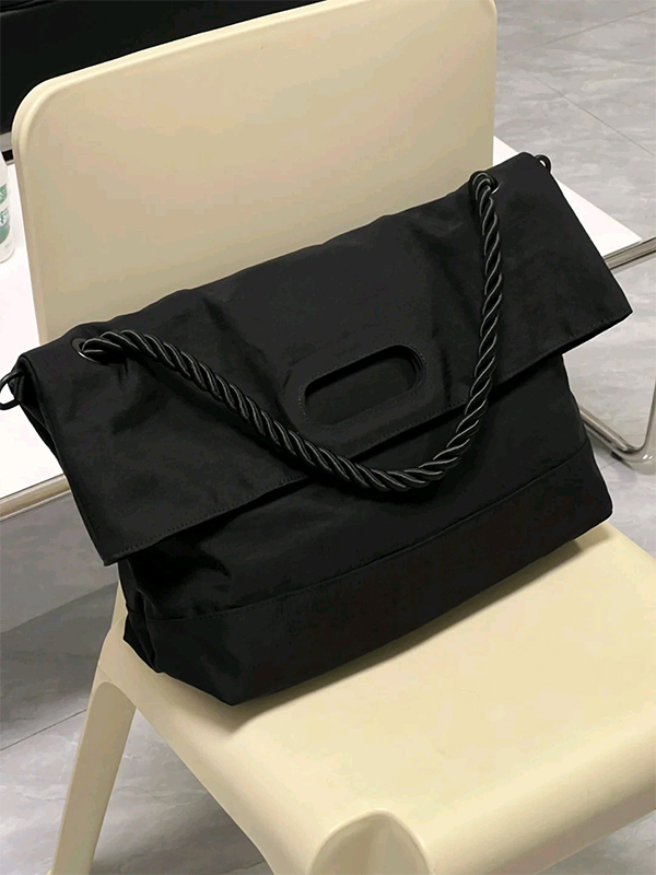 Wide Strap Large Capacity Tote Bag-4