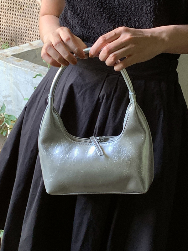 French Versatile Solid Color Shoulder Bag-5