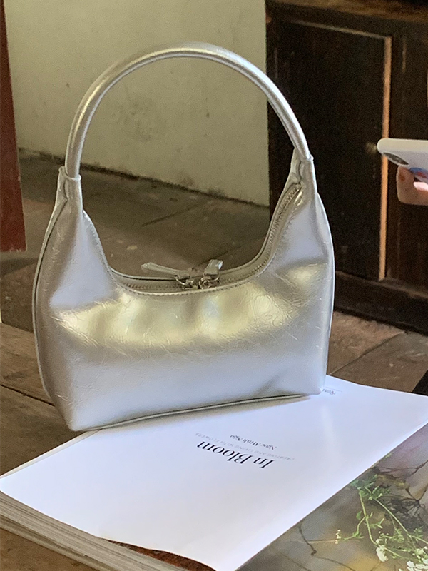 French Versatile Solid Color Shoulder Bag-1