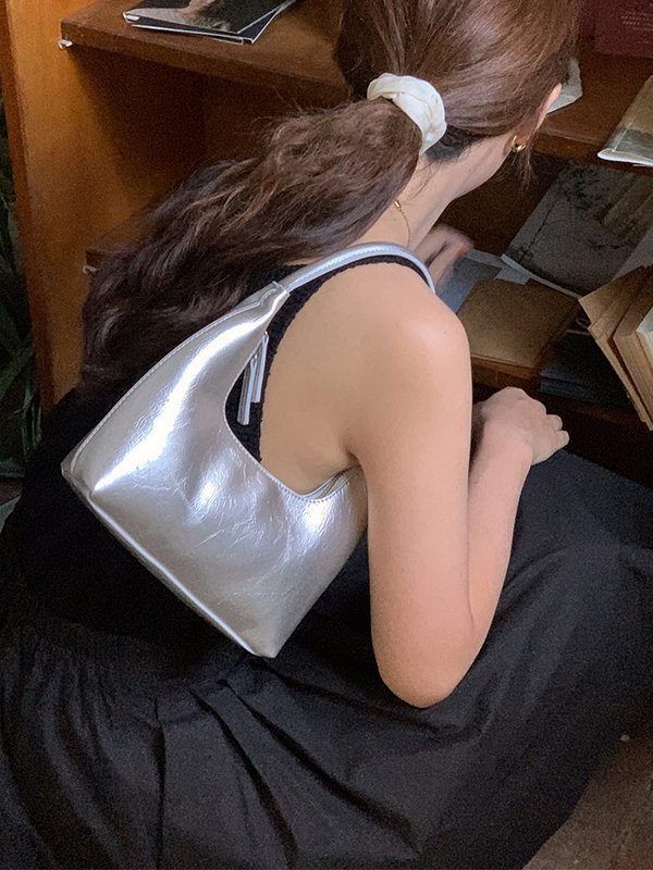 French Versatile Solid Color Shoulder Bag-4