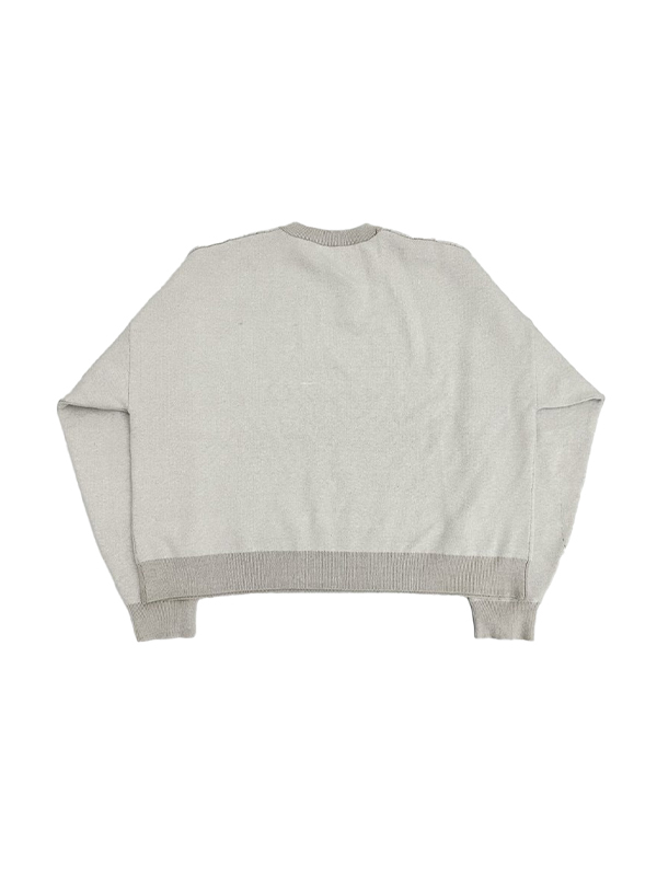 Men's Abstract Print Crew Neck Loose Sweater-4