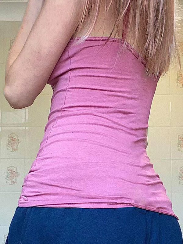 Contrast Color Butterfly Print Cami Top-1