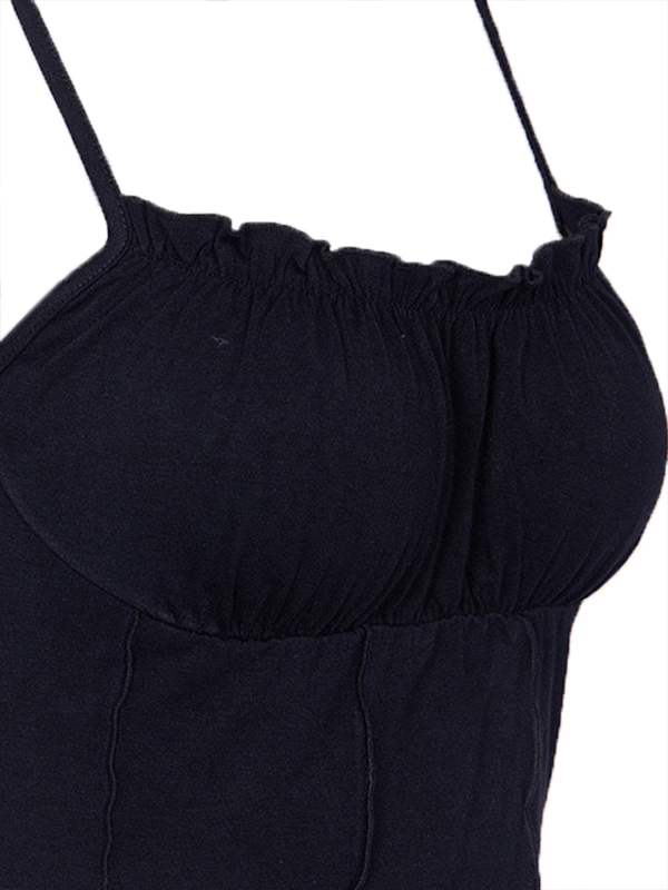 Solid Fungus Corset Slim Cami Top-1